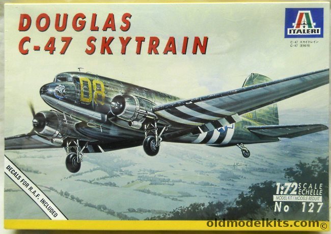 Italeri 1/72 Douglas C-47 Skytrain - USAAF or RAF, 127 plastic model kit